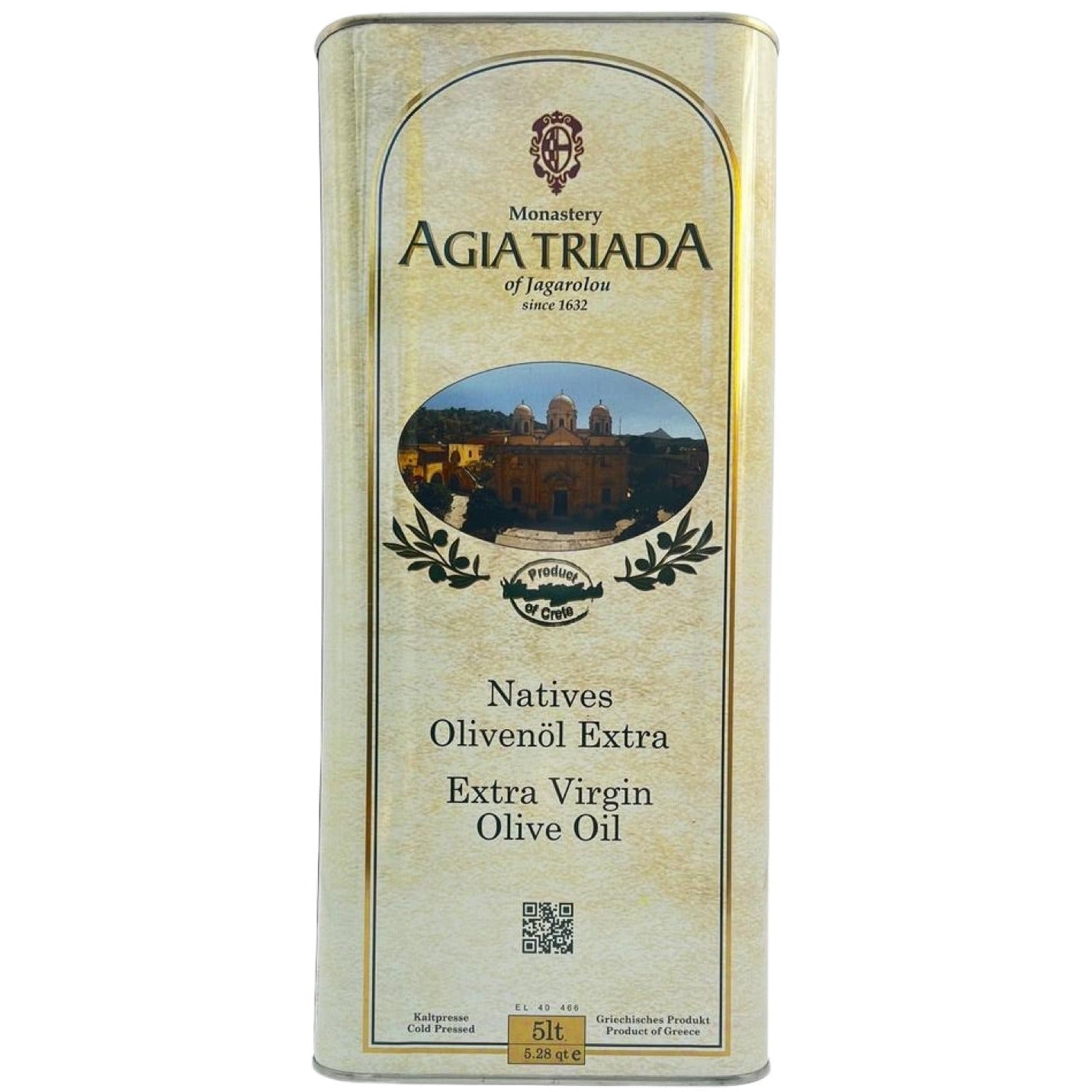 Extra Natives Olivenöl 5 Liter Kloster Agia Triada-Kreta