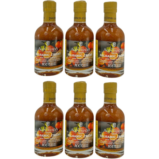 Sparpaket 6 x 200ml Balsamico-Orangencreme mit frischen Orangen Kloster Agia Triada-Kreta