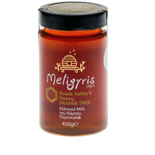 Greek Valleys Honey, Orange Tree 450g/ Orangenblütenhonig aus Kreta von Meligyris
